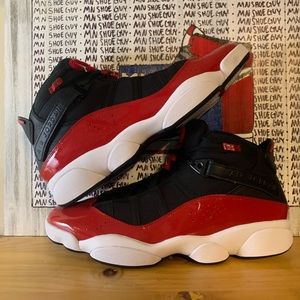 Air Jordan 6 Rings “Black/Gym Red” men’s size 12